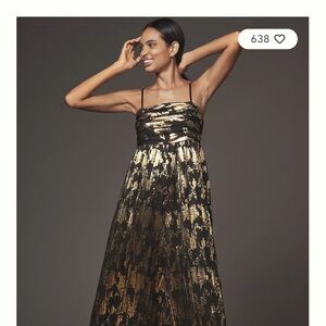 Anthropologie Black and Gold women jumpsuit